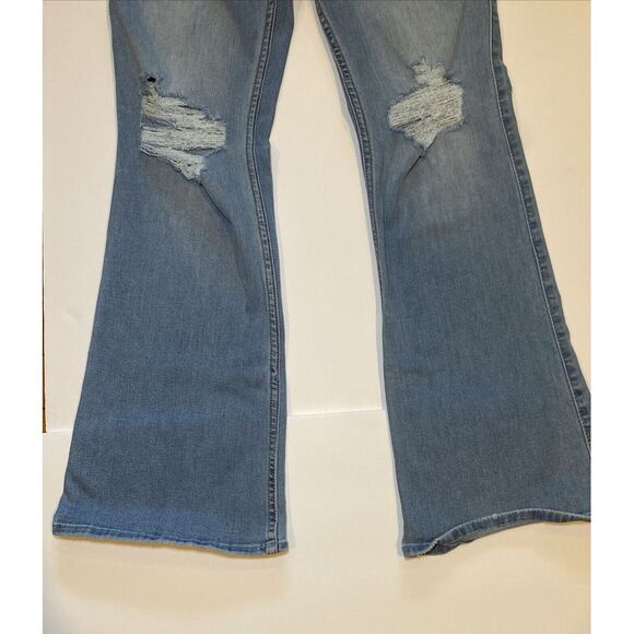 HOLLISTER Curvy Mid-Rise Boot Cut Jeans Juniors Size 9R W29 L31 Blue Stretch - Picture 6 of 6